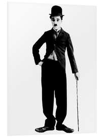 Foam board print Charlie Chaplin with walking stick