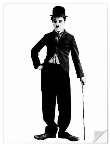 Naklejka na ścianę Charlie Chaplin with walking stick