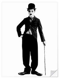 Vinilo para la pared Charlie Chaplin con bastón