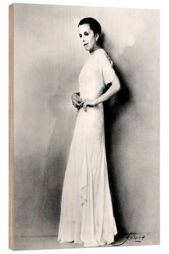 Wood print Karen Blixen (Isak Dinesen)