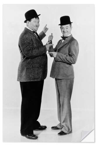 Selvklebende plakat Stan Laurel and Oliver Hardy III