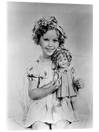 Acrylic print Shirley Temple with a Shirley Temple doll