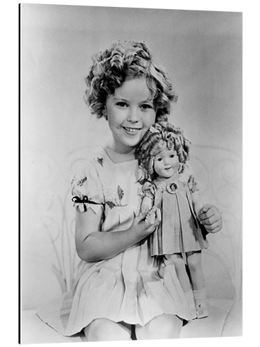 Cuadro de aluminio Shirley Temple with a Shirley Temple doll