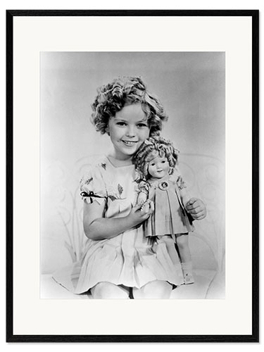 Impression artistique encadrée Shirley Temple with a Shirley Temple doll