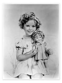 Poster Shirley Temple mit einer Shirley-Temple-Puppe