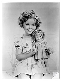 Naklejka na ścianę Shirley Temple with a Shirley Temple doll