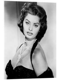 Akryylilasitaulu Sophia Loren with Pearl Necklace