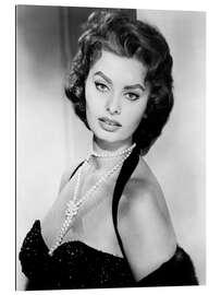 Gallery print Sophia Loren with Pearl Necklace