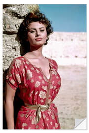 Muursticker Sophia Loren in Sunlight