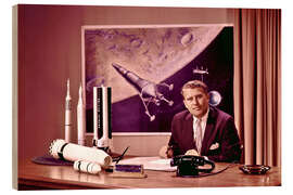 Wood print Wernher von Braun