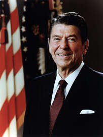 Magnettafel Offizielles Porträt von Präsident Reagan Februar 1981