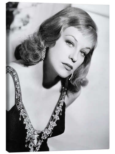 Canvas print Hildegard Knef Portrait