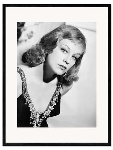 Framed art print Hildegard Knef Portrait
