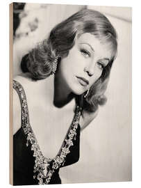 Tableau en bois Hildegard Knef Portrait