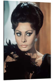 Cuadro de aluminio Sophia Loren with Earrings