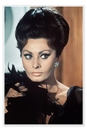 Poster Sophia Loren mit Ohrringen