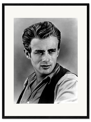 Impresión de arte enmarcada James Dean in Shirt