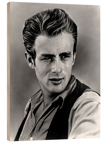 Wood print James Dean in Shirt