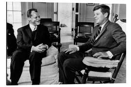 Magnettafel Bundeskanzler Willy Brandt und Präsident John F. Kennedy 