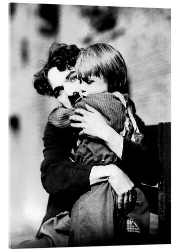 Quadro em acrílico Charlie Chaplin and Jackie Coogan