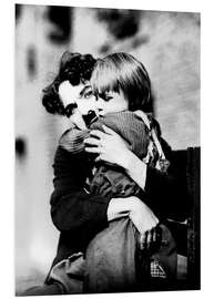 Foam board print Charlie Chaplin and Jackie Coogan