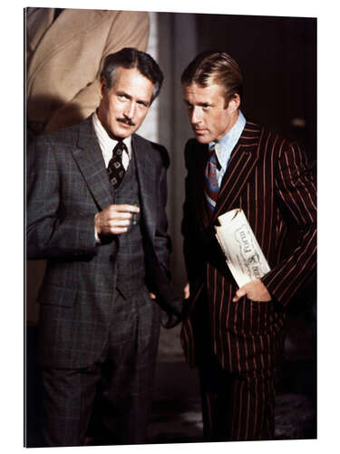 Quadro em plexi-alumínio Paul Newman und Robert Redford - The sting