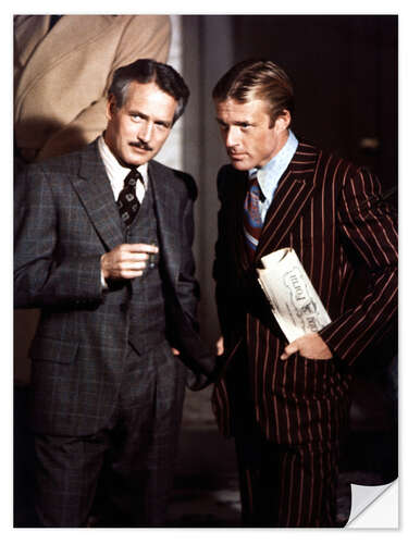 Selvklebende plakat Paul Newman und Robert Redford - The sting