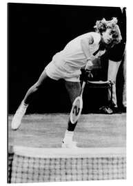 Stampa su alluminio Bjorn Borg at Wimbledon, 1974