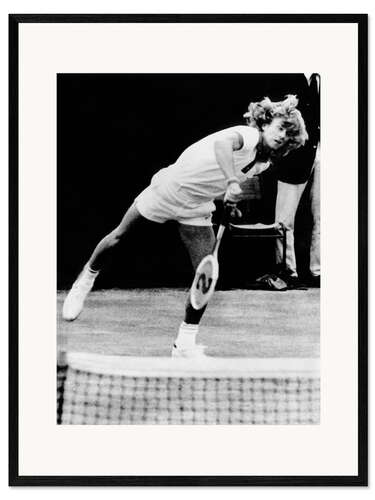 Framed art print Bjorn Borg at Wimbledon, 1974