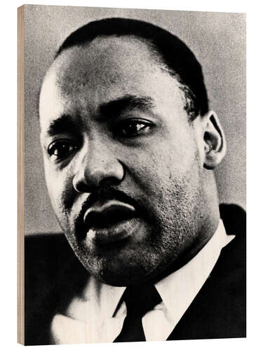 Wood print Dr. Martin Luther King Jr. (1929-1968), African American civil rights leader, c. 1960's..