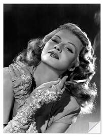 Wall sticker Rita Hayworth with Cigarette