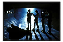 Gerahmter Kunstdruck Uhrwerk Orange