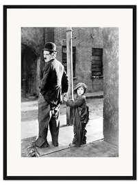 Gerahmter Kunstdruck The Kid, Charlie Chaplin, Jackie Coogan, 1921