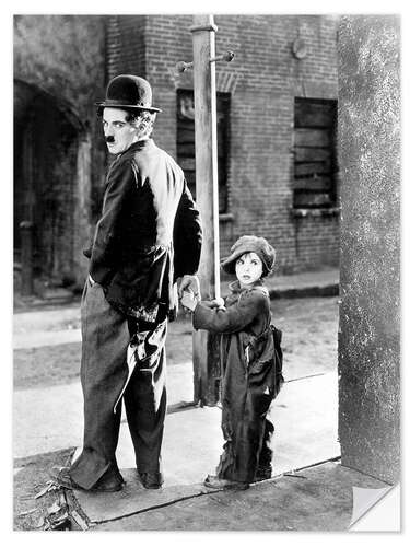 Naklejka na ścianę Dziecko, Charlie Chaplin, Jackie Coogan, 1921