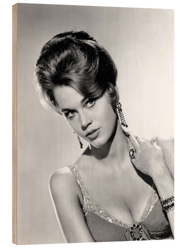 Wood print Jane Fonda