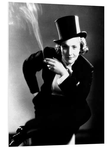 Foam board print Marlene Dietrich on Stage