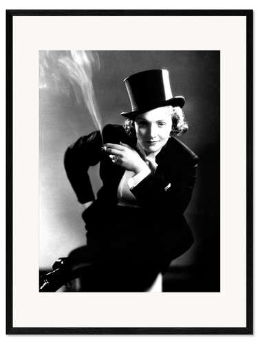 Impresión de arte enmarcada Marlene Dietrich on Stage