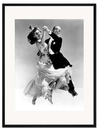 Gerahmter Kunstdruck Rita Hayworth und Fred Astaire