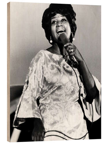 Hout print Aretha Franklin I