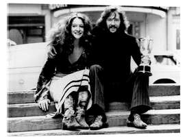 Acrylic print Eric Clapton and Alice Ormsby-Gore