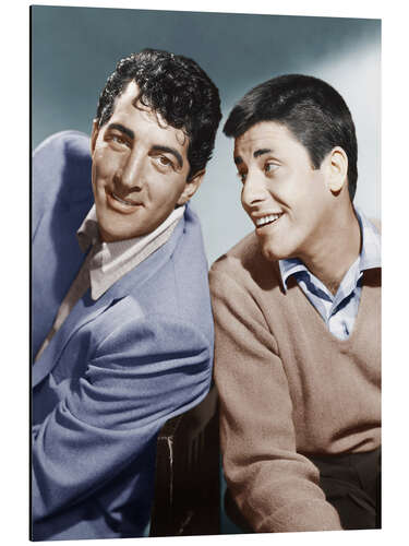 Tableau en aluminium Dean Martin et Jerry Lewis au début des années 50