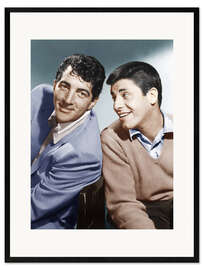 Innrammet kunsttrykk Dean Martin, Jerry Lewis, tidlig på 1950-tallet