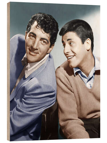 Wood print From left: Dean Martin, Jerry Lewis, early 1950s