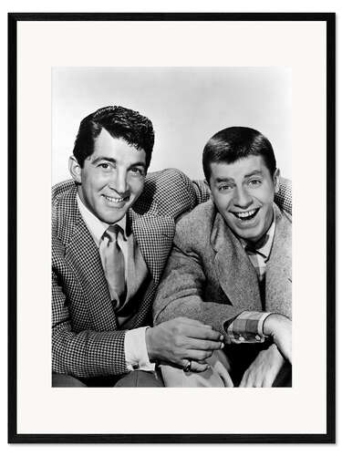 Ingelijste kunstdruk Dean Martin and Jerry Lewis