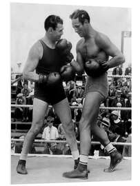 Hartschaumbild Jack Dempsey und Max Baer