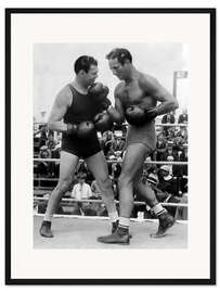 Gerahmter Kunstdruck Jack Dempsey und Max Baer