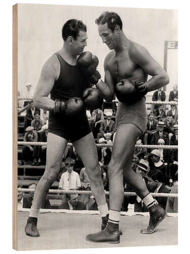 Tableau en bois Jack Dempsey et Max Baer