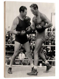 Holzbild Jack Dempsey und Max Baer