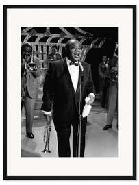 Gerahmter Kunstdruck Louis Armstrong Singt