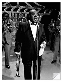 Wandsticker Louis Armstrong Singt